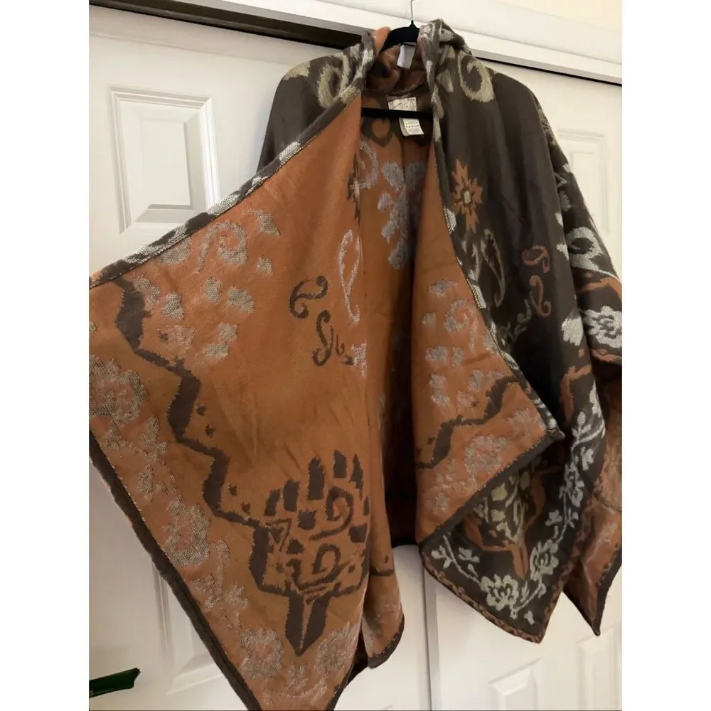 Free People Brown Printed Duster Top